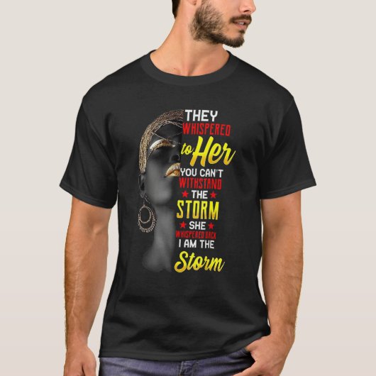 I Am The Strong African Queen Girls Black History  T-shirt (Voorkant)