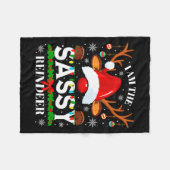 I Am The Sy Reindeer Funny Christmas Xmas Men Wome Fleece Deken (Voorkant (Horizontaal))