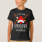 I Am The Unicorn Reindeer Christmas Family  T-shirt (Voorkant)