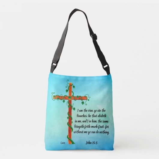 I Am the Vine - Cross-Body Canvas tas (Achterkant)
