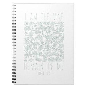 I Am the Vine Hand Geïllustreerd Bijbelvers Notitieboek