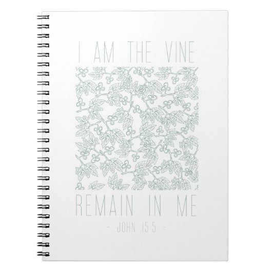 I Am the Vine Hand Geïllustreerd Bijbelvers Notitieboek (Voorkant)