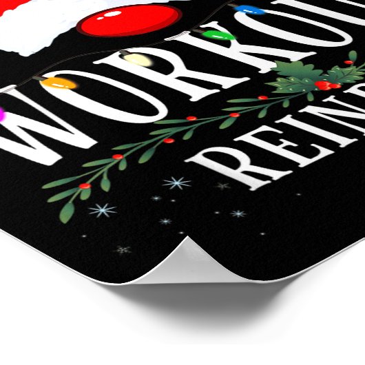 I Am The Workout Reindeer Christmas Family Poster (Hoek)