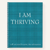 "I AM THRIVING" Quote Self-Care Journal White Text Notitieboek (Voorkant)
