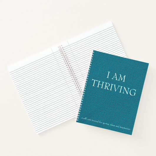 "I AM THRIVING" Quote Self-Care Journal White Text Notitieboek (Binnen)