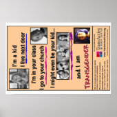 "I Am Transgender" 19 x 13", Poster (glanzend) (Voorkant)