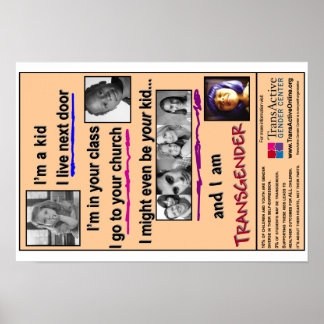 "I Am Transgender" 19 x 13", Poster (glanzend)