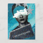 I am Unstoppable Mixed Media Collage Briefkaart (Voorkant)