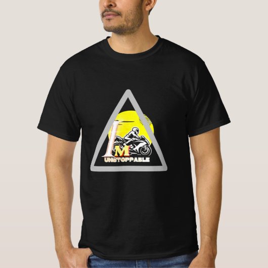 'I Am Unstoppable' Rider Triangle Motivatie T-shirt (Voorkant)
