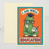 I Am Well Educated funny pickle smart veggie Bedankkaart (Voorkant / Achterkant)