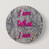 I am what I am any text Ronde Button 7,6 Cm (Voorkant)