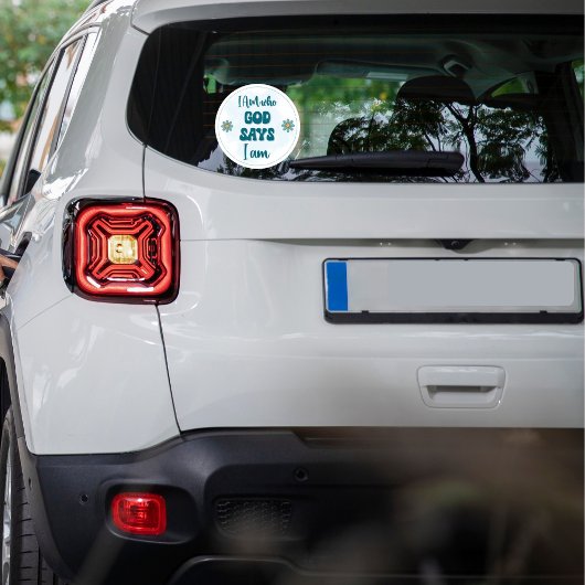 I Am Who God Says I Am Faith-based Inspirational Ronde Sticker