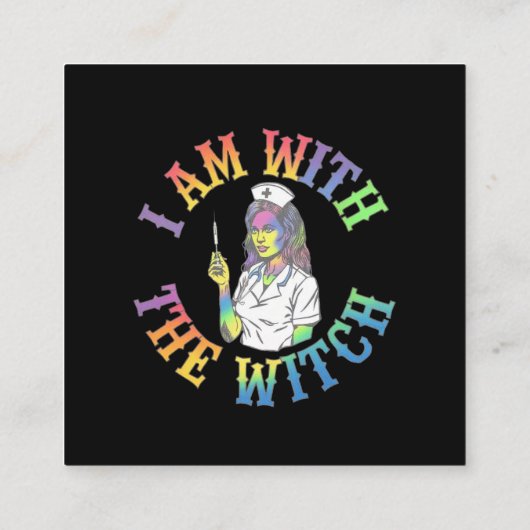 I Am With The Witch beroemd gemaakt door Spooky &  Vierkante Visitekaartje (Achterkant)