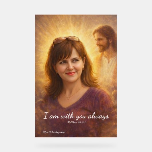 I Am With You Always" Watercolor Wall Poster (Voorkant)