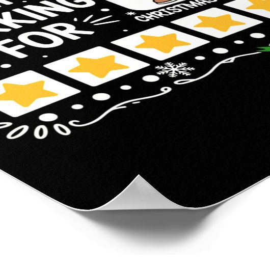 I Am Working For Christmas Break Funny Teacher Hol Poster (Hoek)