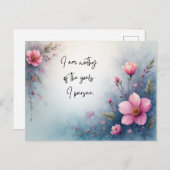 I Am Worthy of the Goals I Pursue Affirmation Briefkaart (Voorkant / Achterkant)