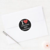 I ❤️ Amerikaanse Gebarentaal voor studenten / facu Ronde Sticker (Envelop)