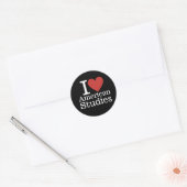 I ❤️ Amerikaanse Studies voor studenten / Facultei Ronde Sticker (Envelop)