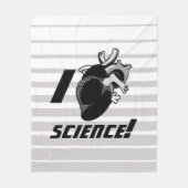 I (Anatomisch hart) Wetenschap Fleece Deken (Voorkant)