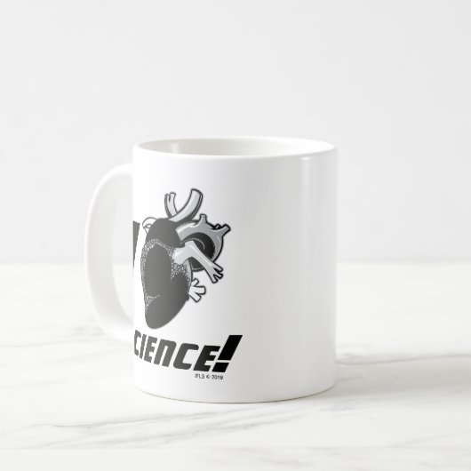 I (Anatomisch hart) Wetenschap Koffiemok (Voorkant links)