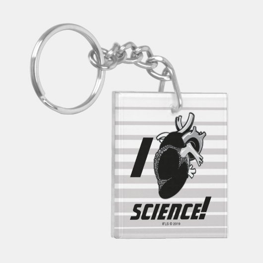 I (Anatomisch hart) Wetenschap Sleutelhanger (Voorkant Links)