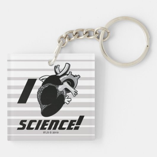 I (Anatomisch hart) Wetenschap Sleutelhanger (Achterkant)