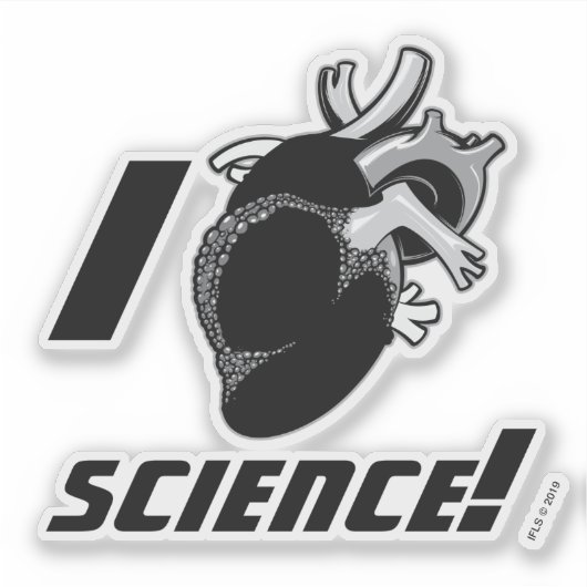 I (Anatomisch hart) Wetenschap Sticker (Voorkant)