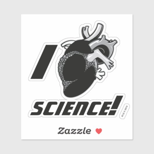 I (Anatomisch hart) Wetenschap Sticker (Vel)