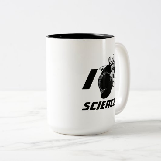 I (Anatomisch hart) Wetenschap Tweekleurige Koffiemok (Voorkant rechts)