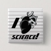 I (Anatomisch hart) Wetenschap Vierkante Button 5,1 Cm (Voorkant)