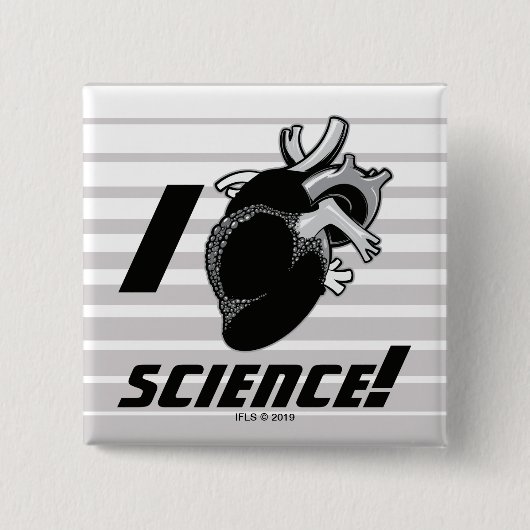 I (Anatomisch hart) Wetenschap Vierkante Button 5,1 Cm (Voorkant)