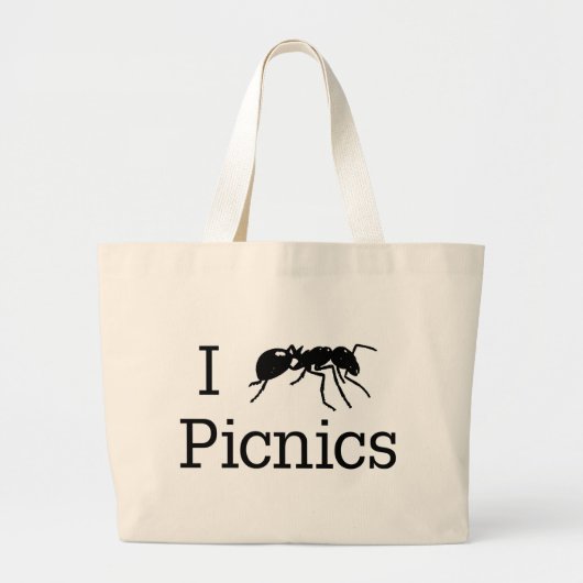 I Ant Picnics Grote Tote Bag (Voorkant)