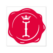 I - Antiek Wax Seal Gotische Kroon Initiaal Letter Zelfinktende Stempel (Design)