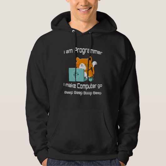I are Programmer Cat Gamer PC Video Games Hoodie (Voorkant)
