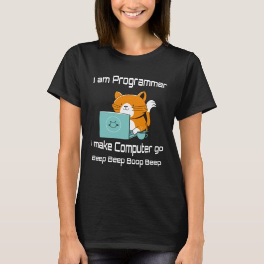 I are Programmer Cat Gamer PC Video Games T-shirt (Voorkant)
