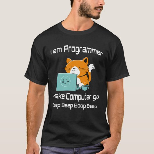 I are Programmer Cat Gamer PC Video Games T-shirt (Voorkant)