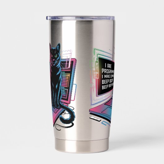 I are programmer, I make computer BEEP BOOP BEEP Geïsoleerde Drinkbeker (Rechts)