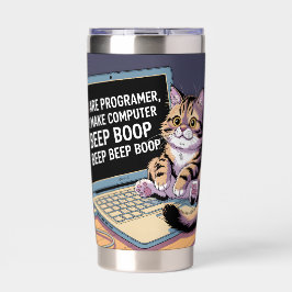 I are programmer, I make computer BEEP BOOP BEEP Geïsoleerde Drinkbeker