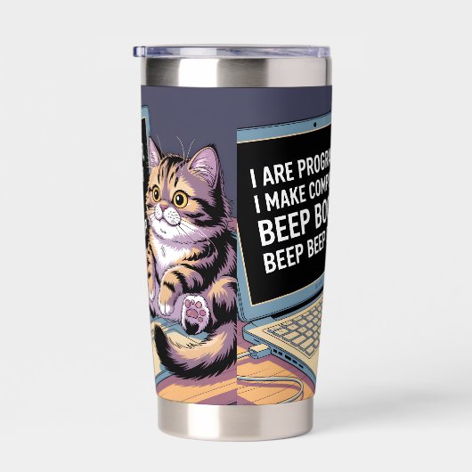 I are programmer, I make computer BEEP BOOP BEEP Geïsoleerde Drinkbeker (Rechts)