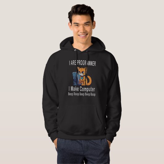 I Are Programmer I Make Computer Beep Boop  Cute C Hoodie (Voorkant volledig)