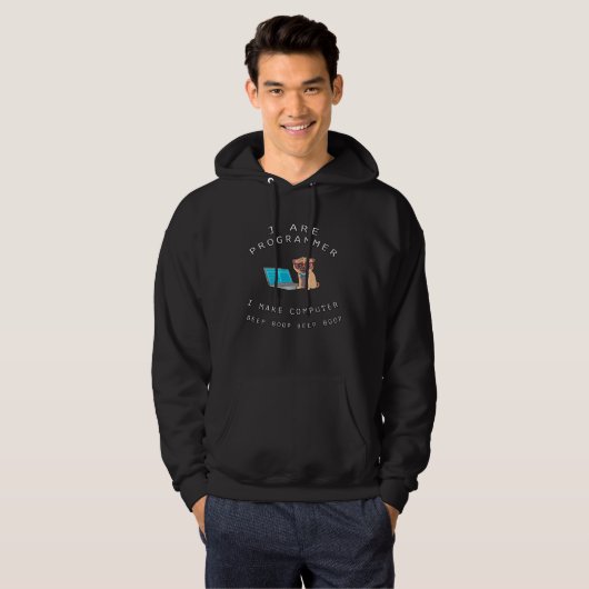 I are programmer I make computer Dog Geek Pug  Cod Hoodie (Voorkant volledig)