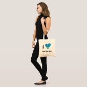 I (Aruban Flag Heart Love) Jouw tekst Tote Bag (Voorkant (model))