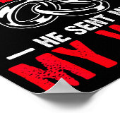 I Ask God To Make Me Better Man He Sent Me My Wife Poster (Hoek)