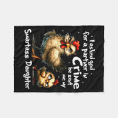 I Asked God For A Partner In Crime Cute Funny Chic Fleece Deken (Voorkant (Horizontaal))