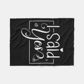I Asked I Said Yes Engagement Reveal Announcement  Fleece Deken (Voorkant (Horizontaal))