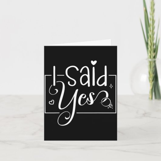 I Asked I Said Yes Engagement Reveal Announcement  Kaart (Voorkant)