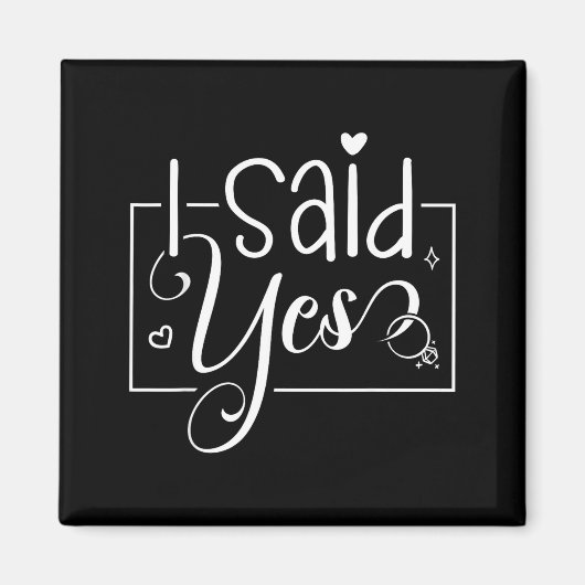 I Asked I Said Yes Engagement Reveal Announcement  Magneet (Voorkant)