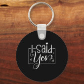 I Asked I Said Yes Engagement Reveal Announcement  Sleutelhanger (Voorkant)