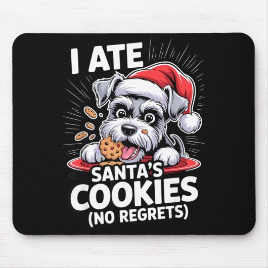I Ate Santas Cookies Puppy Funny Christmas Mini Sc Muismat (Voorkant)