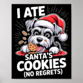 I Ate Santas Cookies Puppy Funny Christmas Mini Sc Poster (Voorkant)